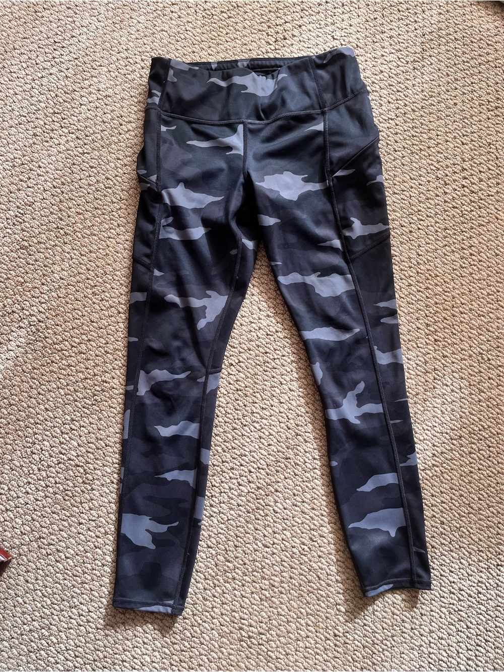 Athleta Black & Gray Camo Leggings
